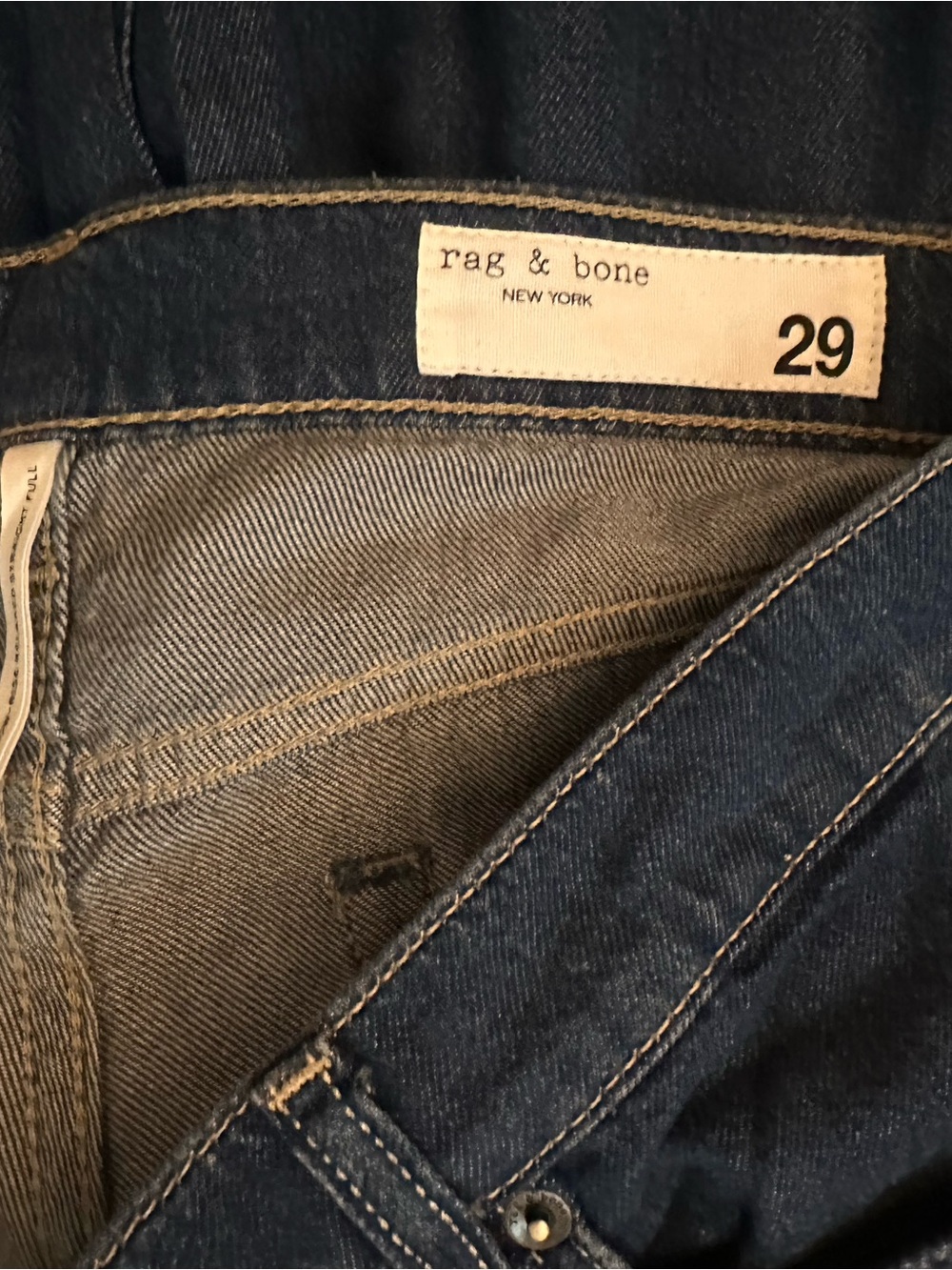 rag & bone Featherweight Saige Low Rise Full Length Relaxed Straight Leg Jeans - Picture 5 of 5